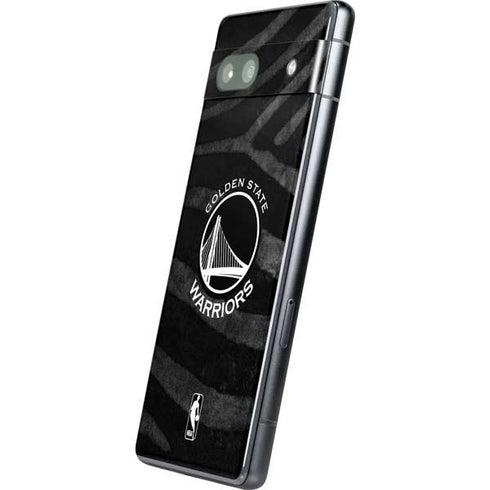 NBA Golden State Warriors Black Animal Print Google Pixel 7a Skin